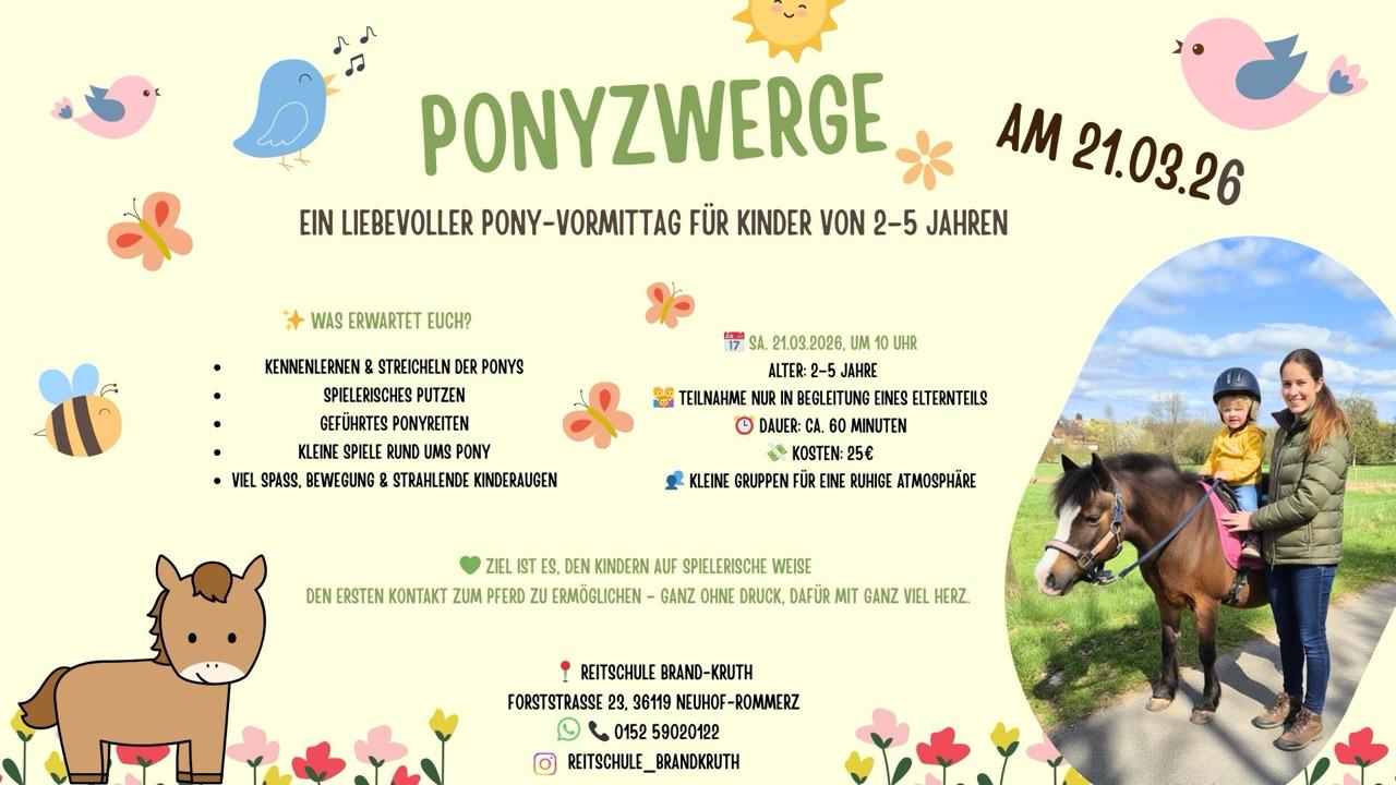 Ponyreiten, Kinderreiten