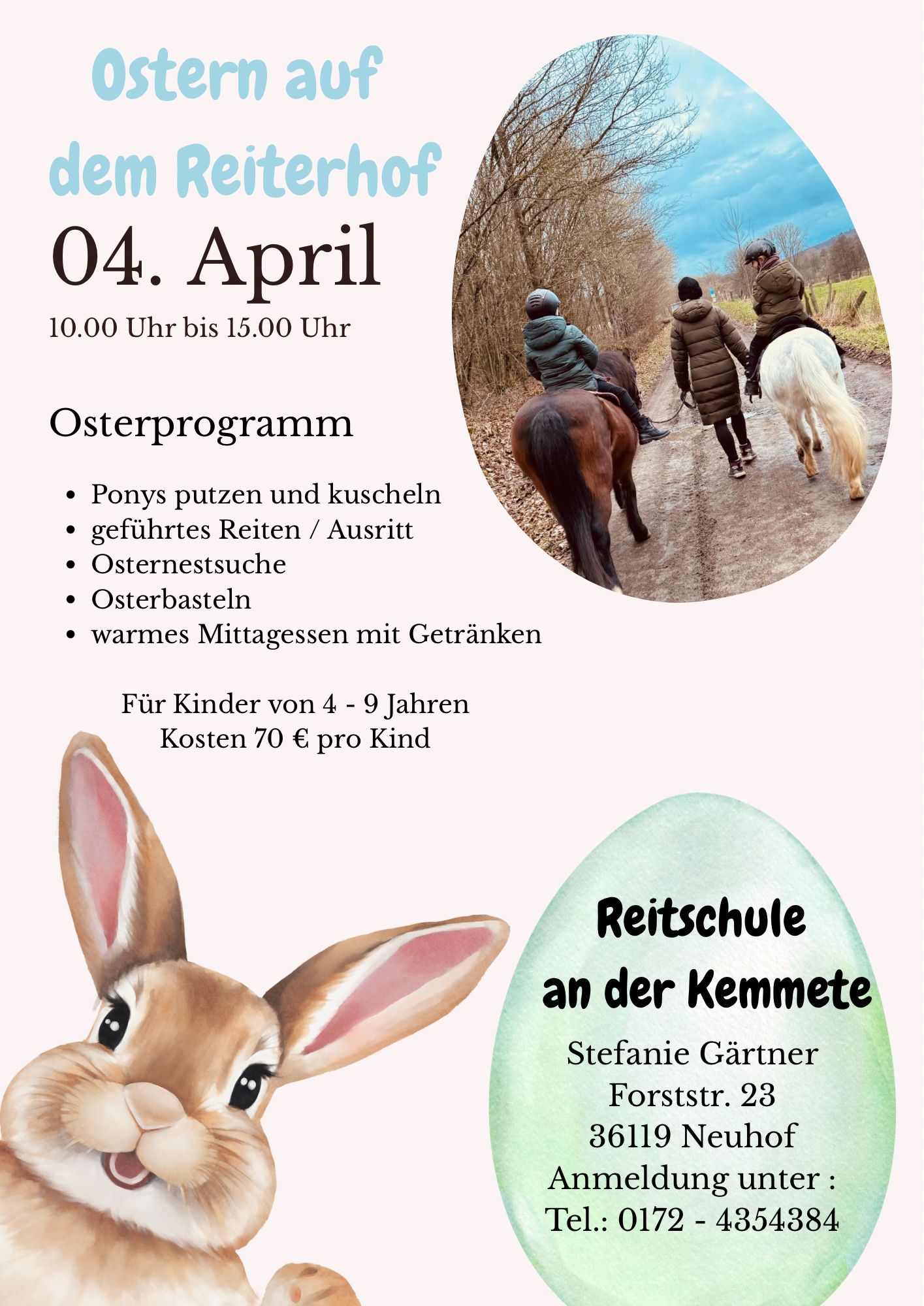 Osterreiten mit Steffi am Reiterhof Weber